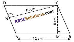 RBSE Solutions for Class 9 Maths Chapter 10 Area of Triangles and Quadrilaterals Additional Questions - 8