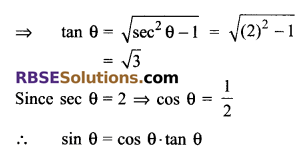RBSE Solutions for Class 9 Maths Chapter 14 Trigonometric Ratios of Acute Angles Ex 14.2 - 16