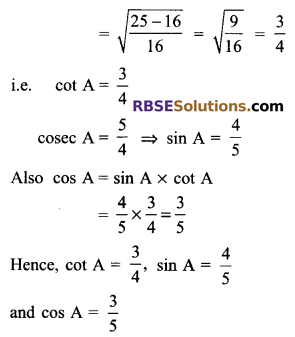 RBSE Solutions for Class 9 Maths Chapter 14 Trigonometric Ratios of Acute Angles Ex 14.2 - 2