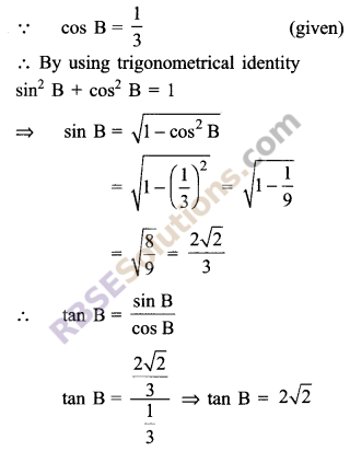 RBSE Solutions for Class 9 Maths Chapter 14 Trigonometric Ratios of Acute Angles Ex 14.2 - 5