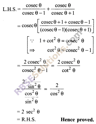 RBSE Solutions for Class 9 Maths Chapter 14 Trigonometric Ratios of Acute Angles Ex 14.3 - 9