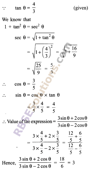RBSE Solutions for Class 9 Maths Chapter 14 Trigonometric Ratios of Acute Angles Miscellaneous Exercise - 21