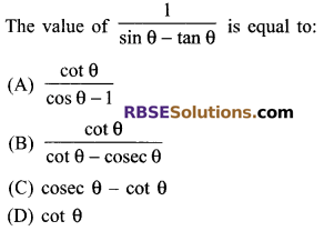 RBSE Solutions for Class 9 Maths Chapter 14 Trigonometric Ratios of Acute Angles Miscellaneous Exercise - 4