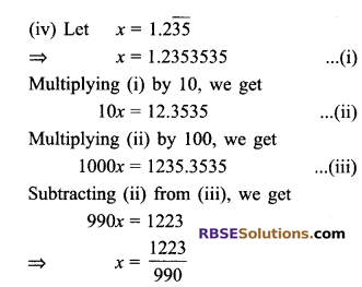 RBSE Solutions for Class 9 Maths Chapter 2 Number System Ex 2.1 10