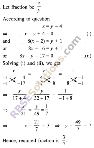 RBSE Solutions for Class 9 Maths Chapter 4 Linear Equations in Two Variables Miscellaneous Exercise 5