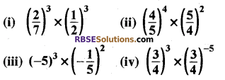 Rajasthan Board RBSE Class 8 Maths Chapter 3 Powers and Exponents Ex 3.1 1