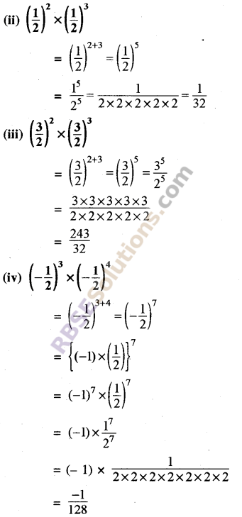 Rajasthan Board RBSE Class 8 Maths Chapter 3 Powers and Exponents Ex 3.1 10