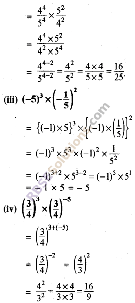 Rajasthan Board RBSE Class 8 Maths Chapter 3 Powers and Exponents Ex 3.1 3